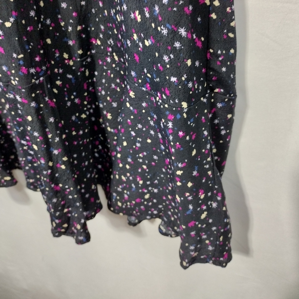 Gap Flounce Hem Dress Women's XXL Black Cottagecore Peasant Retro 90s Y2K - Picture 5 of 10